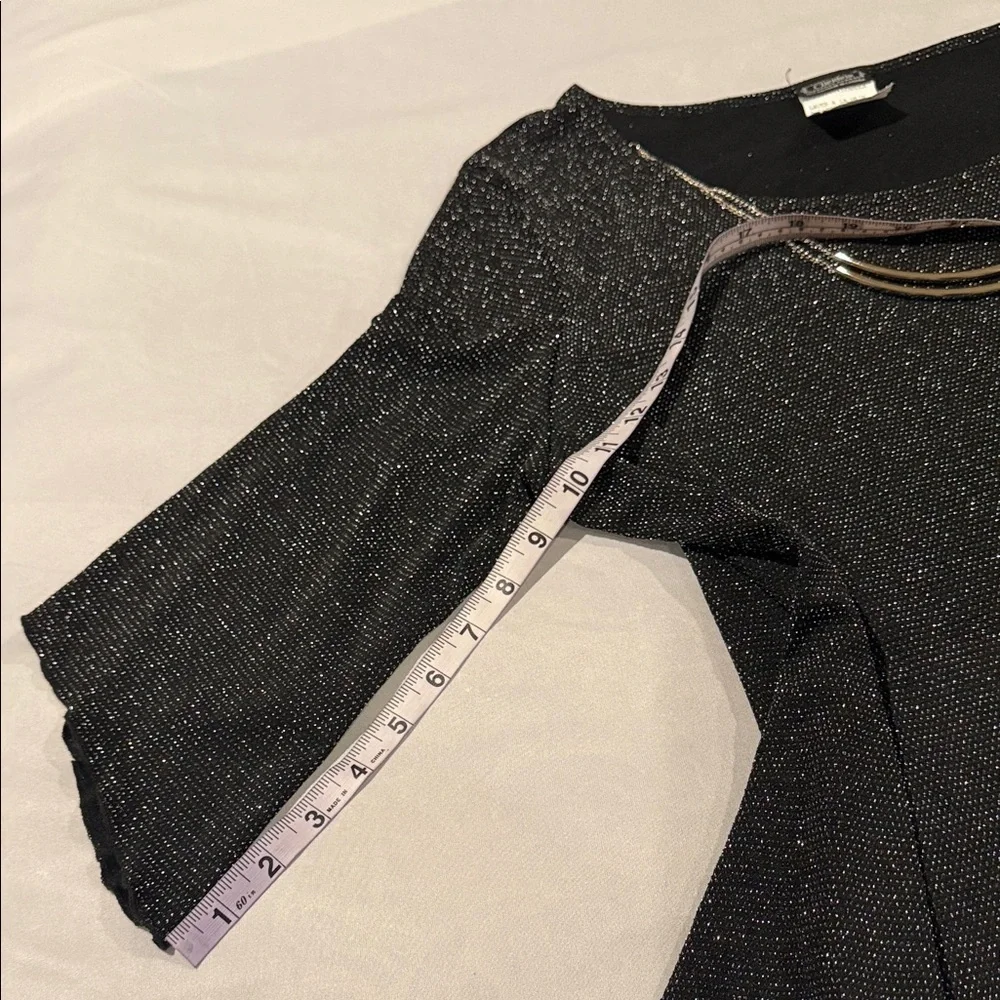 Clientele Blouse Black Shimmer Women's Top Size 1X - Picture 9 of 12